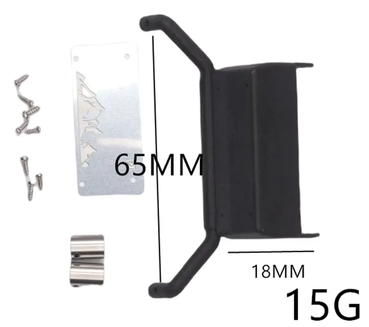 Universal Metal Simulation Oil Tank + Exhaust Pipe For Traxxas 1:18 Trx4m Ford Bronco Crawler 97074-1 / Trx4m Land Rover Defender 97054-1 Upgrades - Black 2