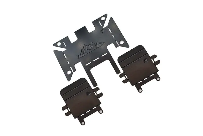 Universal Metal Skid Plates For Traxxas 1:18 Trx4m Ford Bronco Crawler 97074-1 / Trx4m Land Rover Defender 97054-1 Upgrades - Black 1
