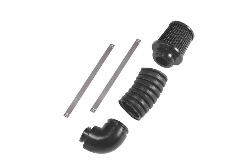 V8 6.2L Ls3 Engine Intake Air Filter Pipe Single Pipe For Traxxas Trx-4 Trail Defender Crawler (Installed With Gpm Racing Item#Trx4zsp56) - 5Pc Set Black 1