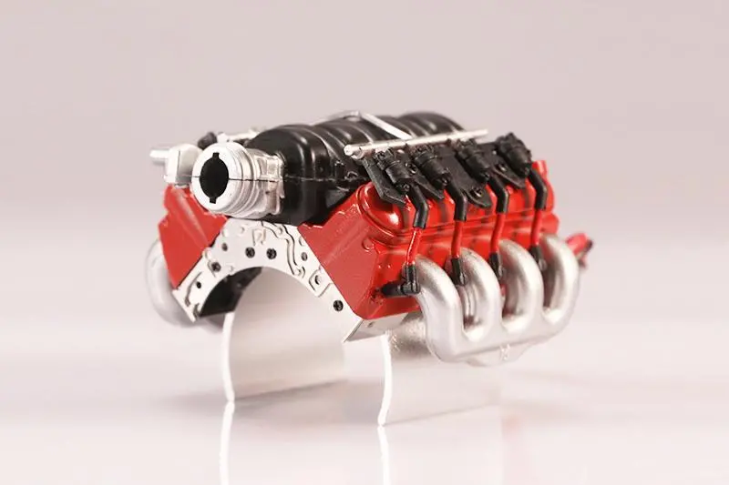 V8 Ls3 Engine Radiator For Traxxas Trx-4 Trail Defender Crawler (Color Version) - 1 Set Red 1