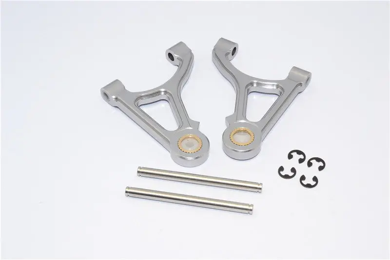 Vaterra 2012 Nissan Gtr Aluminum Front Upper Arm - 1 Pair Gray Silver 1