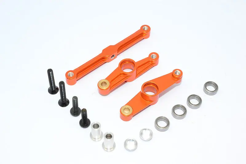 Vaterra 2012 Nissan Gtr Aluminum Steering Assembly - 1 Set Orange 1