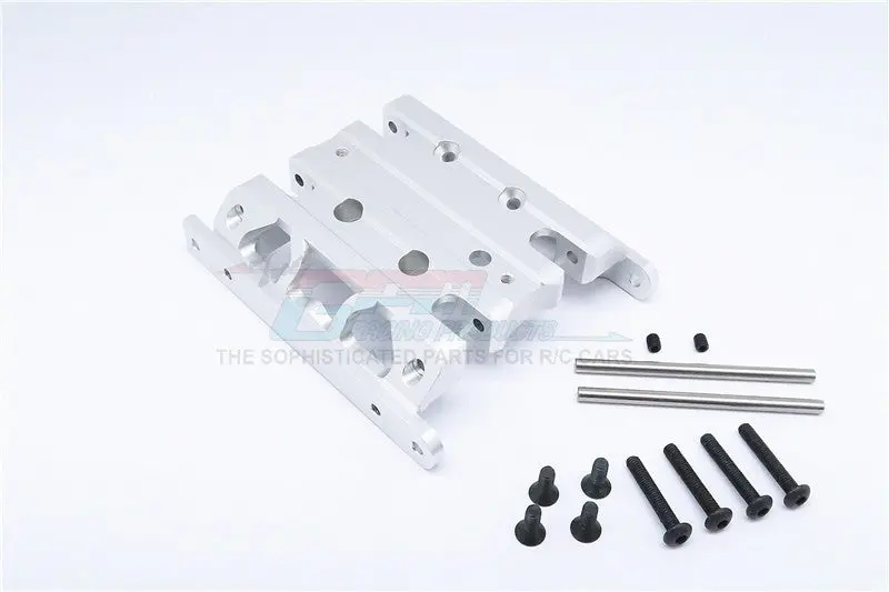 Vaterra K5 Blazer Ascender Aluminum Center Gear Box Bottom Mount - 1Pc Set Silver 1