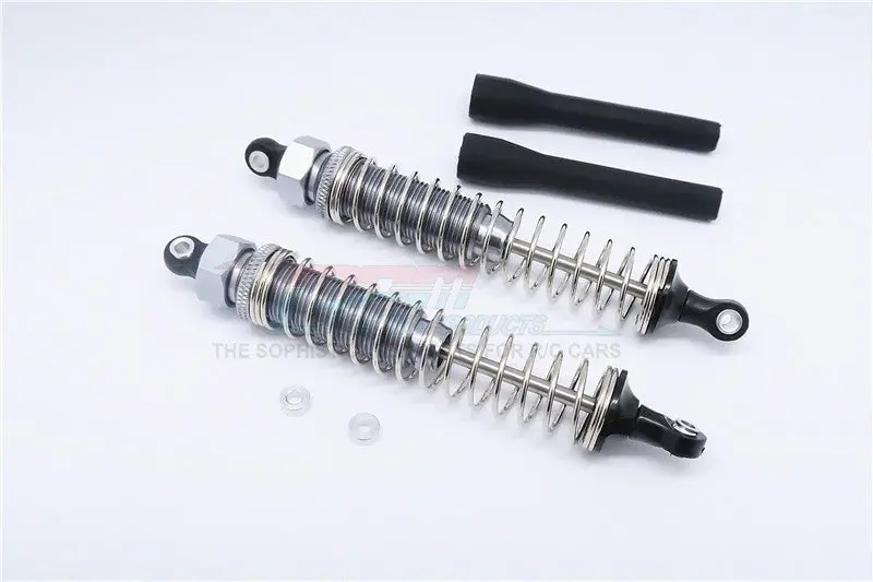 Vaterra K5 Blazer Ascender Aluminum Front/Rear Adjustable Damper With Plastic Ball Top - 1Pr Set Gray Silver 1