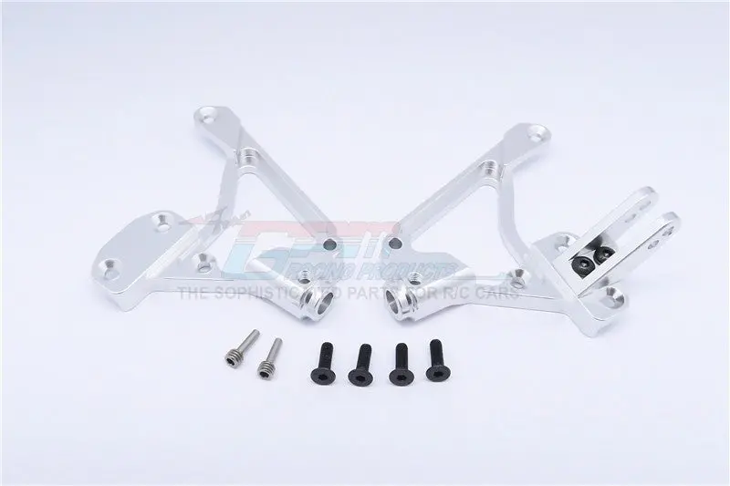 Vaterra K5 Blazer Ascender Aluminum Front Shock Tower - 2Pcs Set Silver 1