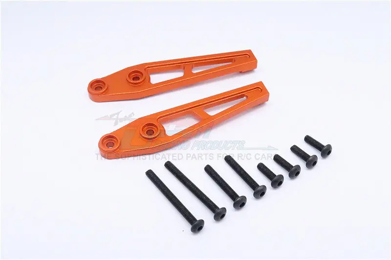 Vaterra K5 Blazer Ascender Aluminum Rear Bumper Mount - 2Pcs Set Orange 1