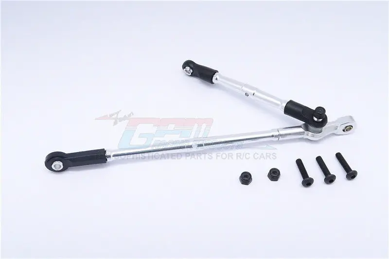 Vaterra K5 Blazer Ascender Aluminum Steering Tie Rod - 2Pcs Set Silver 1