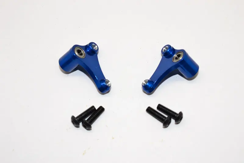 Vaterra Twin Hammers Aluminum Front Multi Mount Rockers Arms With Multi Mounting Holes For Different Ratio - 1 Set Blue 1