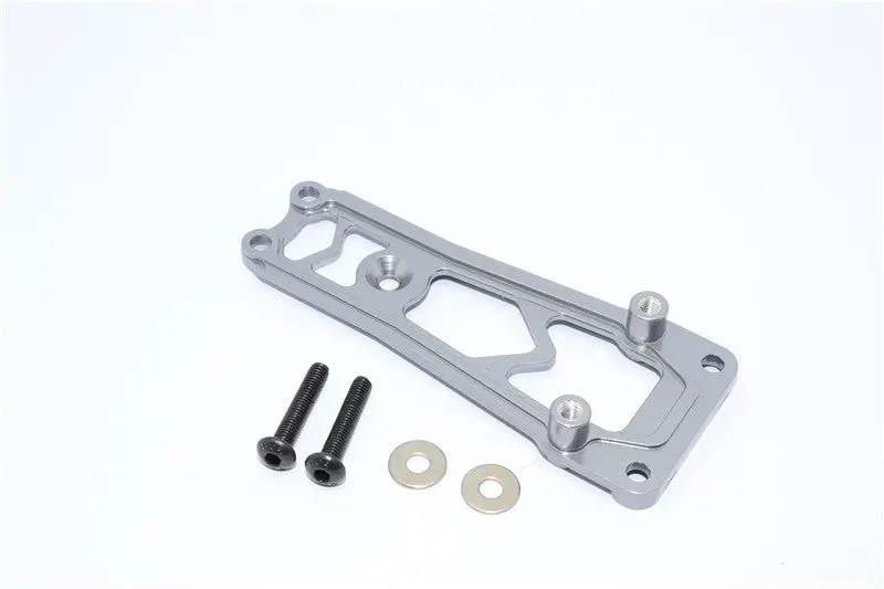 Vaterra Twin Hammers Aluminum Top Brace Plate With Standoff Posts - 1 Set Gray Silver 1