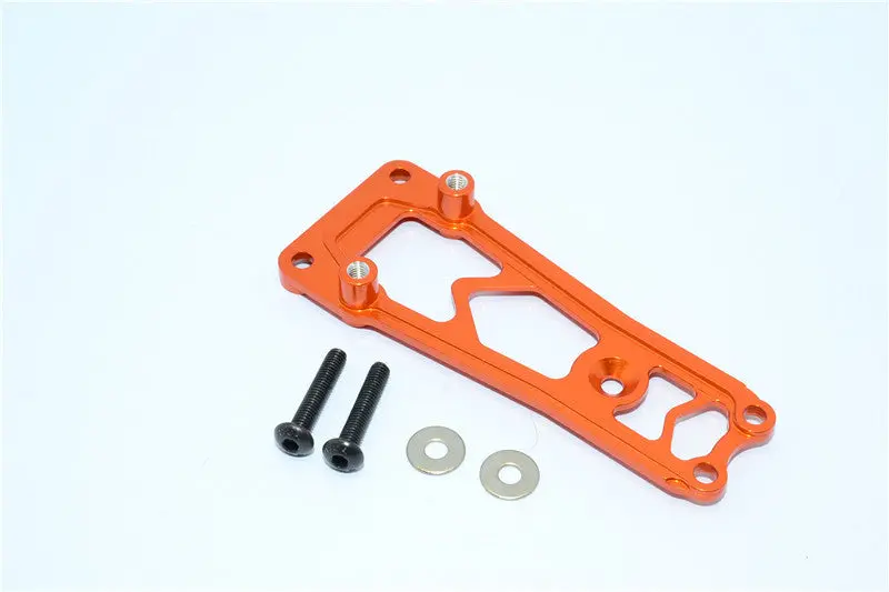 Vaterra Twin Hammers Aluminum Top Brace Plate With Standoff Posts - 1 Set Orange 1
