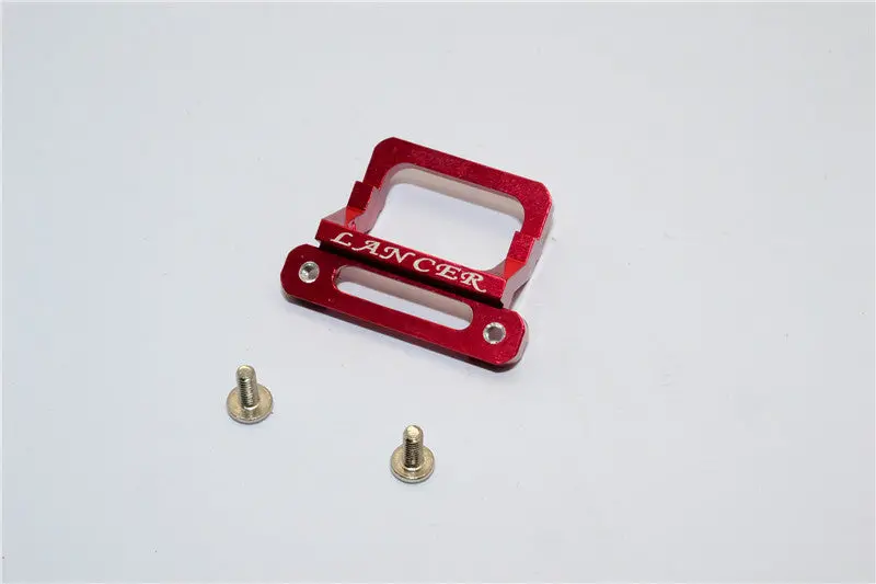 Xmods Evolution Touring Aluminum Front Body Lock Plate With Screws (For Lancer) - 1Pc Set Red 1