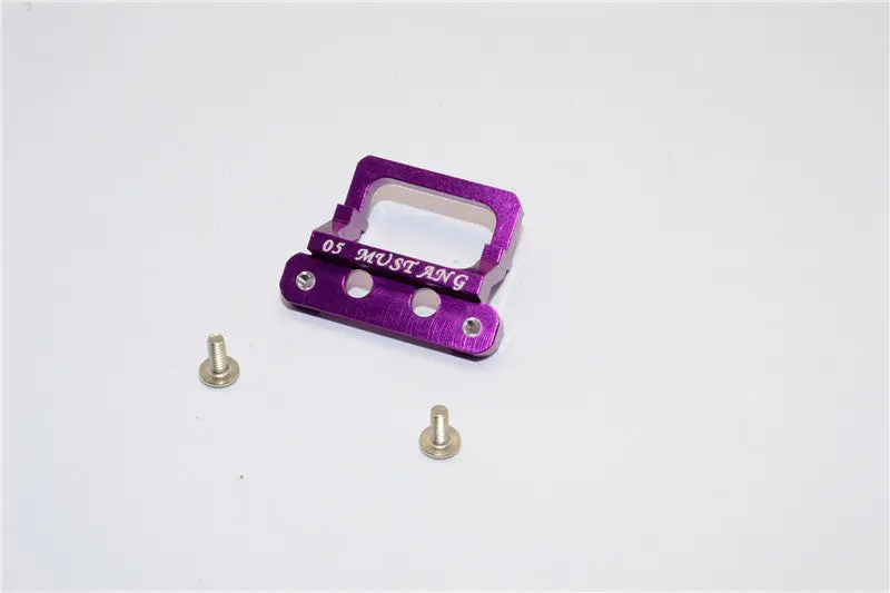 Xmods Evolution Touring Aluminum Front Body Lock Plate With Screws (For Mustang) - 1Pc Set Purple 1