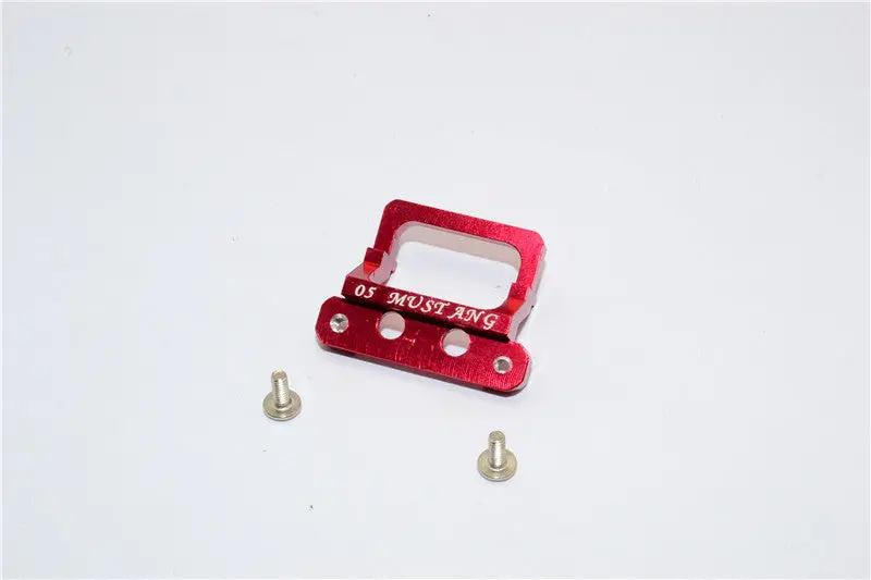 Xmods Evolution Touring Aluminum Front Body Lock Plate With Screws (For Mustang) - 1Pc Set Red 1
