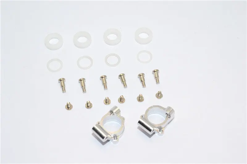 Xmods Evolution Touring Aluminum Rear Knuckle Arm With Delrin Collars & Screws - 1Pr Set Silver 1