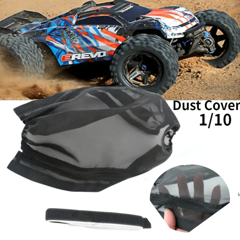Zipper-Type Chassis Dust Dirt Waterproof Net Cover For 1/10 Traxxas E-Revo 2.0 Summit Rc Cars - 1 Set Black 1