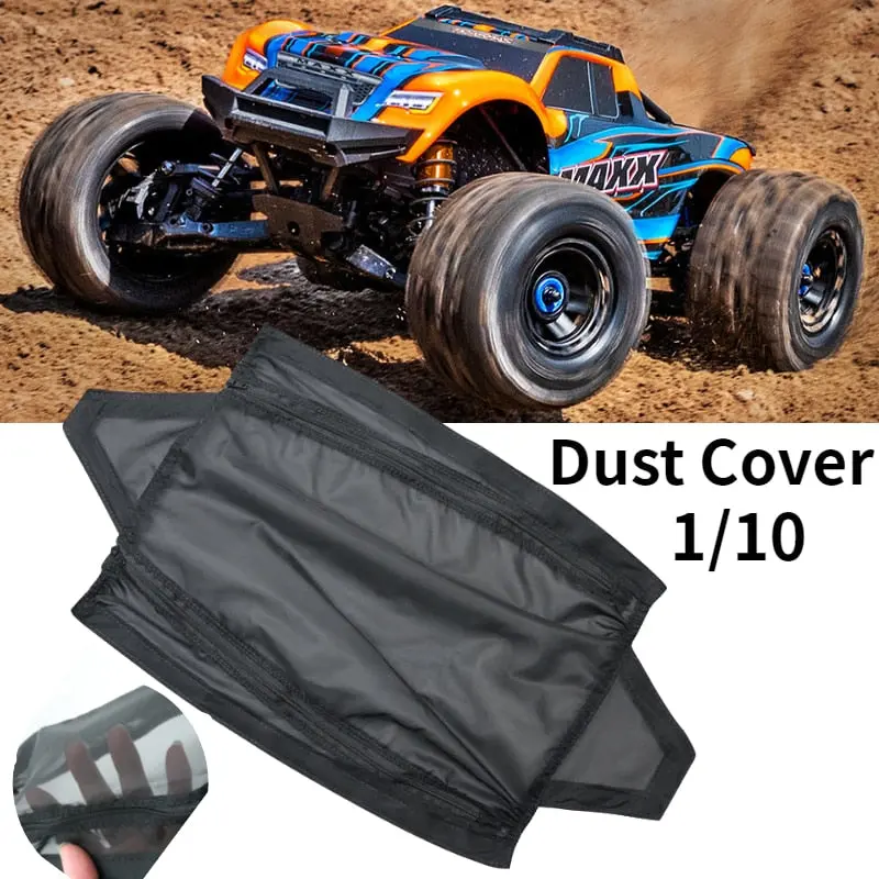 Zipper-Type Chassis Dust Dirt Waterproof Net Cover For 1/10 Traxxas Maxx Rc Car - 1 Set Black 1