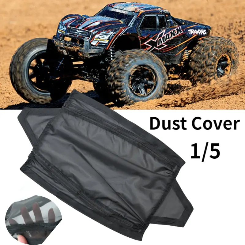 Zipper-Type Chassis Dust Dirt Waterproof Net Cover For 1/5 Traxxas X Maxx 77076-4 Rc Car - 1 Set Black 1