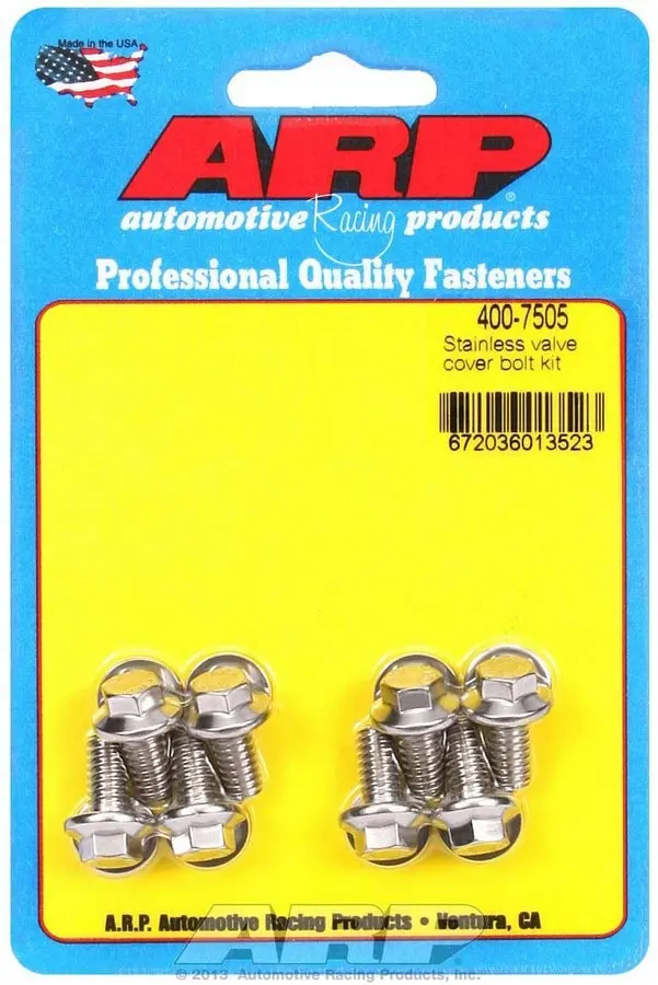 Arp 400-7505 Stainless Steel Valve Cover Bolt Kit – 1/4"-20, 8-Piece 1