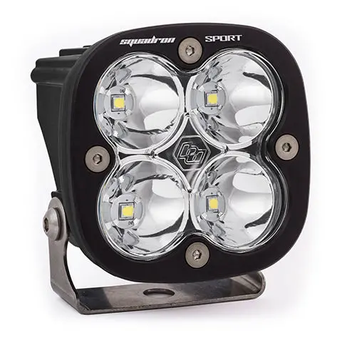 Baja Designs Squadron Sport Led Light Pod – Spot Beam Pattern, Clear Lens, Black Housing 1
