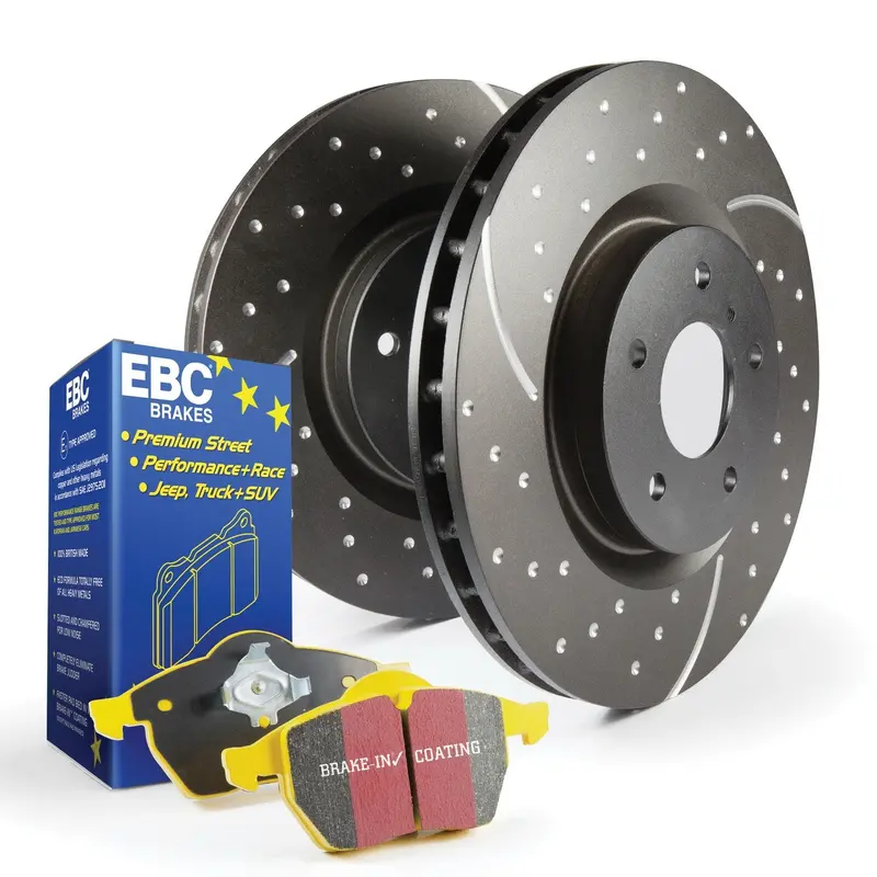 Ebc Brakes S5Kf1601 Yellowstuff Performance Brake Kit – Includes Pads And Gd Series Drilled Rotors 1