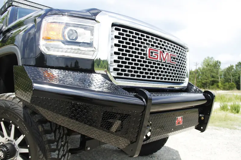 Fab Fours Gm08-S2161-1 Black Steel Ranch-Style Front Bumper For Gm Trucks 1