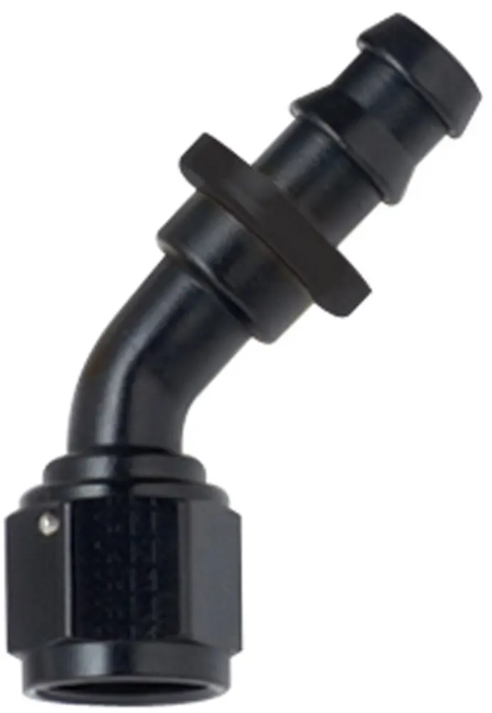 Fragola 204506-Bl 45° Push-Lock Hose Fitting For -6 An Line – Black Anodized 1