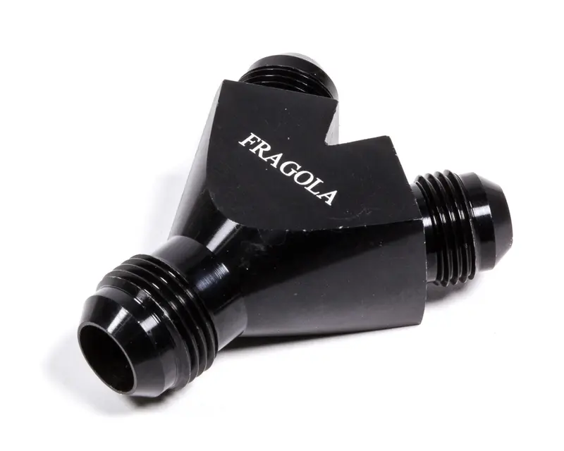 Fragola Black Y-Fitting: #10 Male Inlet To Dual #8 Male Outlets 1