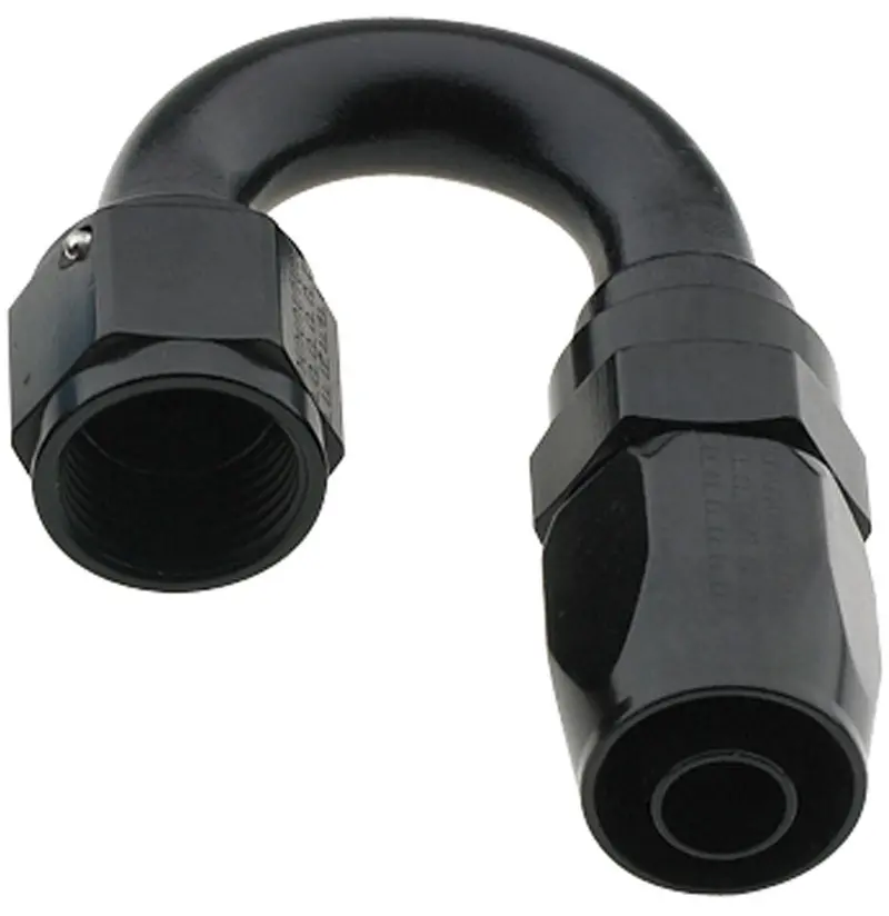 Fragola Pro-Flow Black Hose Fitting – 180° Elbow, #6 An Size (231806-Bl) 1