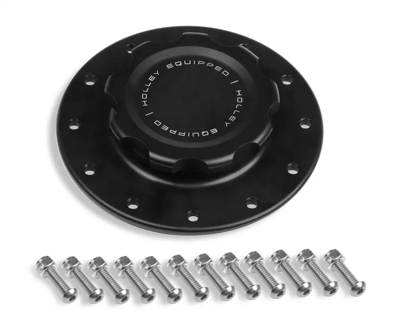 Holley Billet Aluminum Fuel Cell Cap – 12-Hole Flange Mount 1