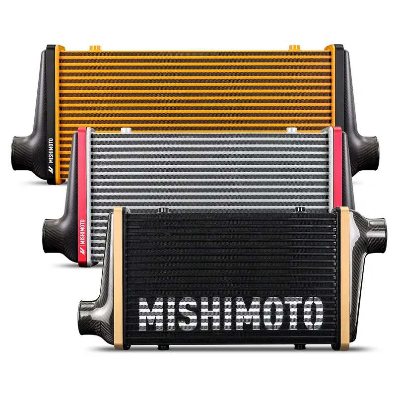 Mishimoto Mmint-Ucf-G4B-S-Gr Intercooler Core Kit – 450Mm Gloss Black, Straight Flow, Gray V-Band 1