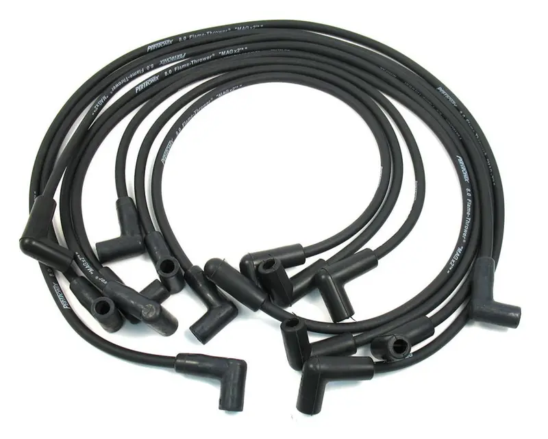 Pertronix 8Mm Custom Spark Plug Wire Set – High-Performance Black Silicone Construction 1