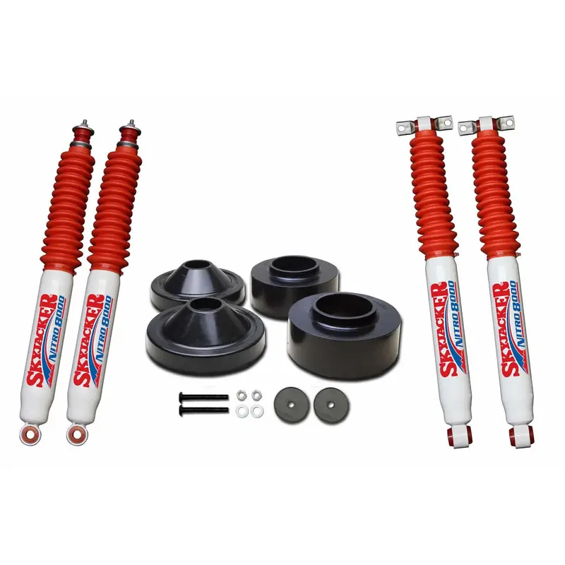Skyjacker Jk23-N 2" Front / 0.75" Rear Polyurethane Leveling Kit — Includes N80 Shocks For 2007–2018 Jeep Wrangler Jk 1