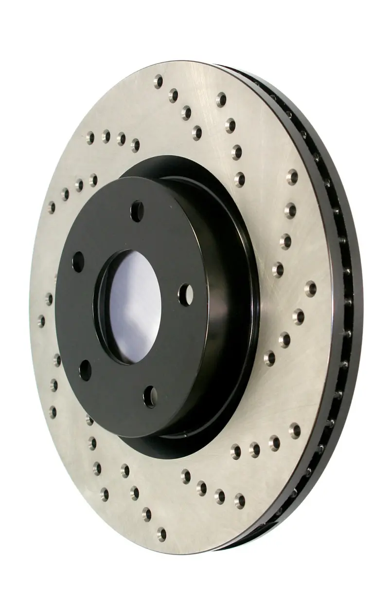 Stoptech 128.34168R Front Right Cross-Drilled Performance Brake Rotor 1