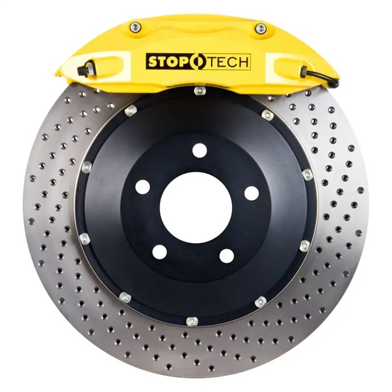 Stoptech Big Brake Kit – Yellow Calipers With Slotted Two-Piece Rotors (Front) 1