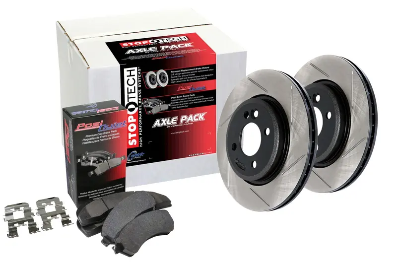 Stoptech Street Axle Pack – Front And Rear Slotted Brake Kit For Daily Performance Driving 1