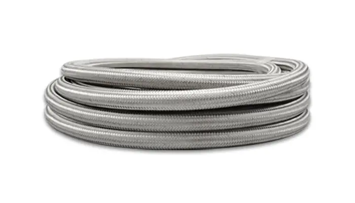 Vibrant Performance Stainless Steel Braided -10An Flex Hose – 20-Foot Roll (Id: 0.56") 1